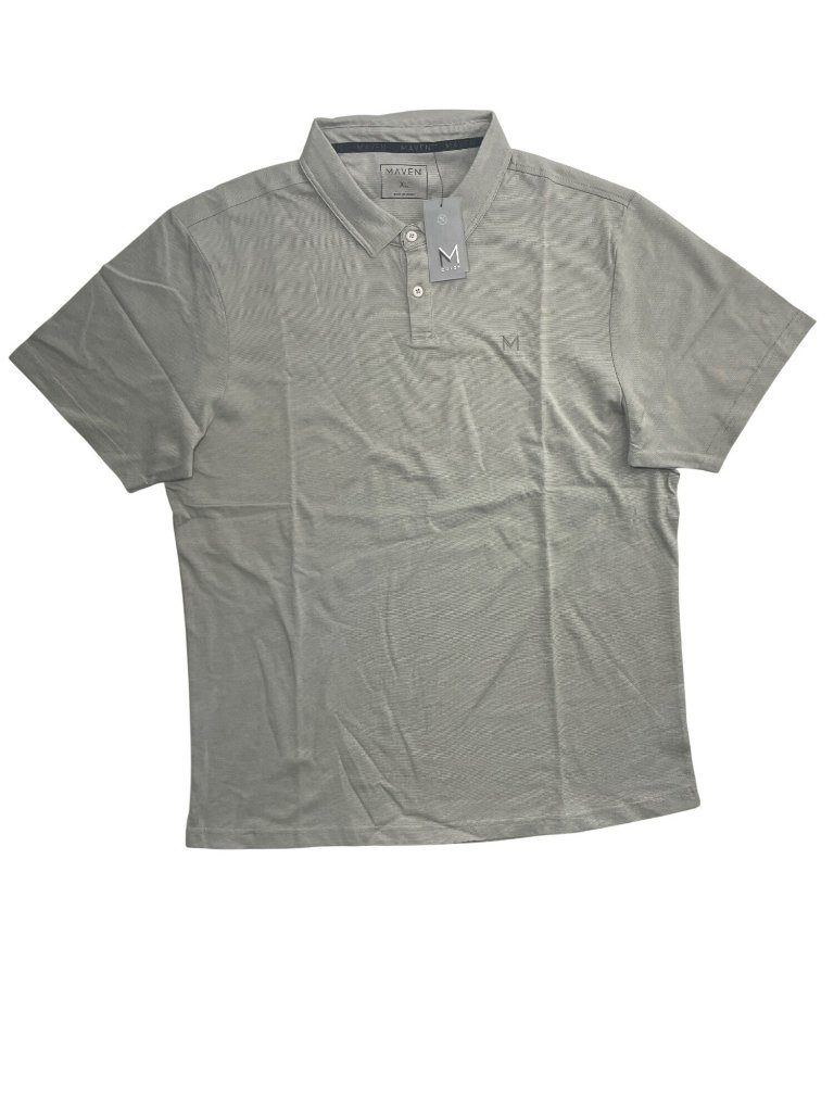 Maven Essential Quick Dry Performance Polo Shirt Golf Athletic Gray Men's Sz Xl